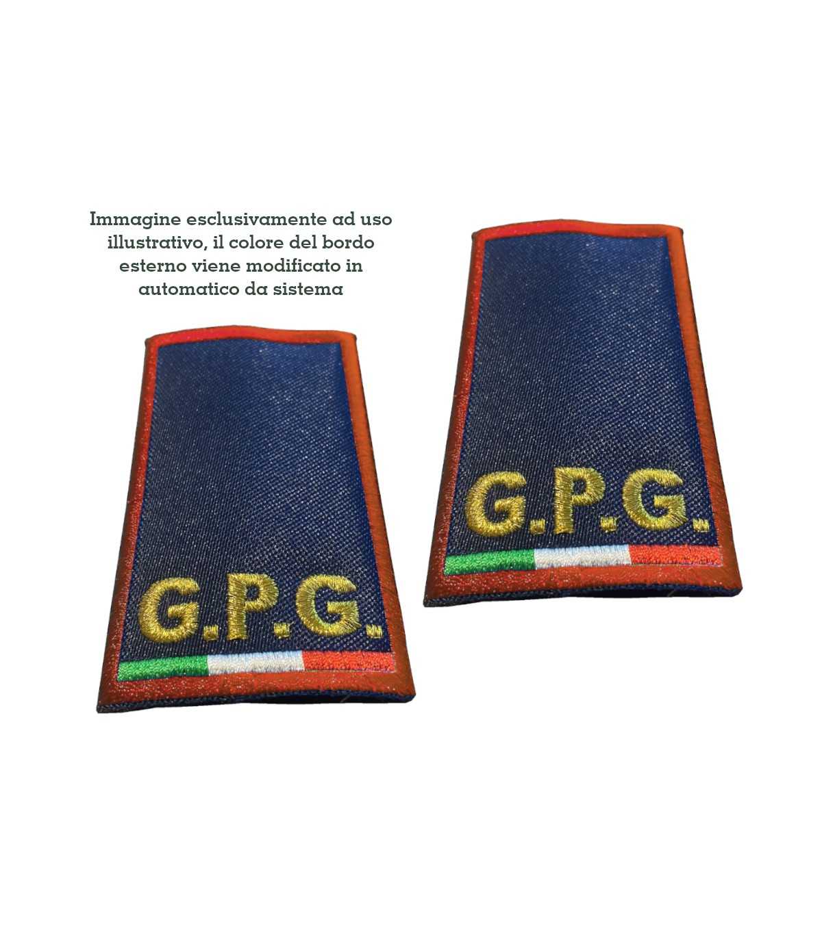 Tubolari PVC3D Bordo Verde Rosso Giallo Blu GPG REPUBBLICA® Guardie Giurate  Guardia Particolare Giurata Art. GPG-REP-PVC3D