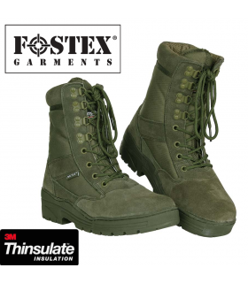 Anfibi stivali militari verdi FOSTEX in pelle anfibio stivale militare Verde